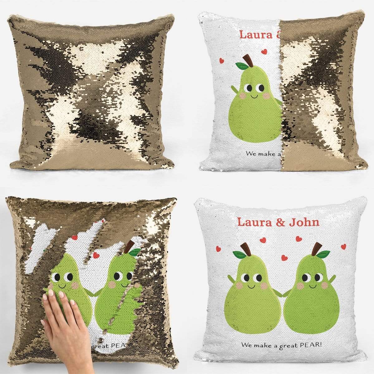 Great Pear Sequin Magic Cushion